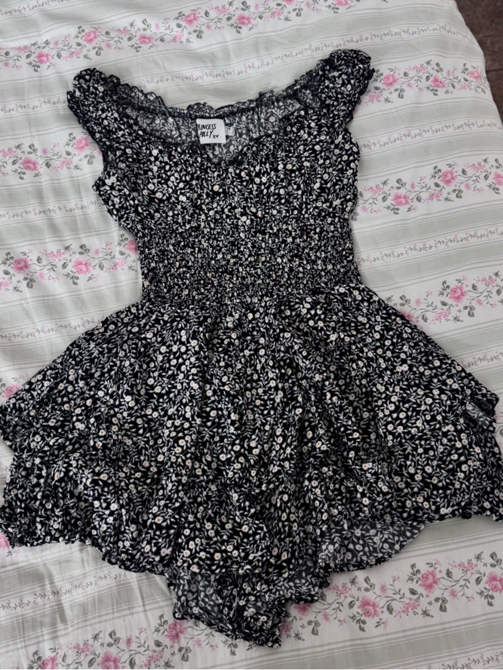 Princess Polly Black Floral Romper